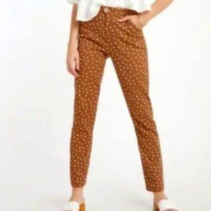 Anthropologie The Essential Slim Polka Dot Trousers